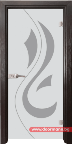 Стъклена врата модел Sand 14-10 - Венге