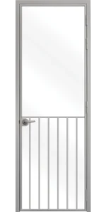 Стъклена врата Lusso L1, Сив мат