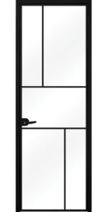 Стъклена врата Lusso L10, Черен мат
