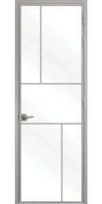 Стъклена врата Lusso L10, Сив мат