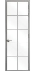 Стъклена врата Lusso L3, Сив мат
