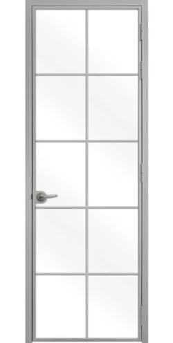 Стъклена врата Lusso L3, Сив мат