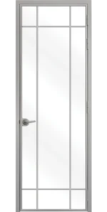 Стъклена врата Lusso L4, Сив мат