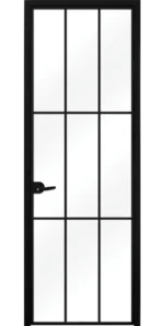 Стъклена врата Lusso L5, Черен мат
