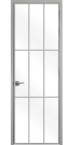 Стъклена врата Lusso L5, Сив мат