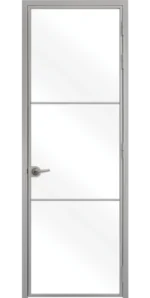 Стъклена врата Lusso L7, Сив мат
