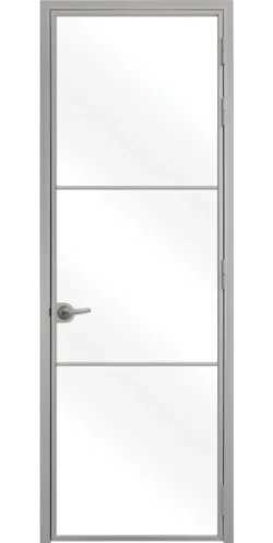 Стъклена врата Lusso L7, Сив мат