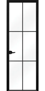 Стъклена врата Lusso L9, Черен мат
