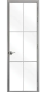 Стъклена врата Lusso L9, Сив мат