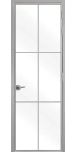 Стъклена врата Lusso L9, Сив мат