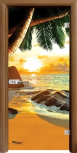 Стъклена Врата Standart Print G 13-14 Златен Дъб
