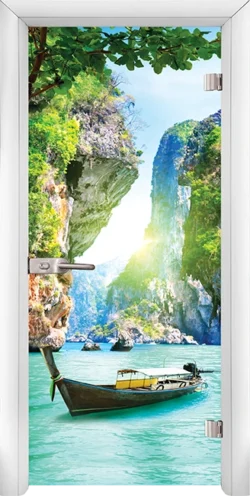 Стъклена Врата Standart Print G 13-15 Бял