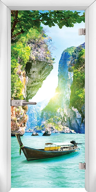 Стъклена Врата Standart Print G 13-15 Бял