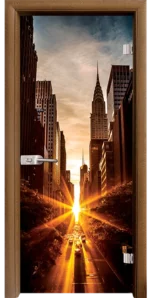 Стъклена Врата Standart Print G 13-18 Златен Дъб