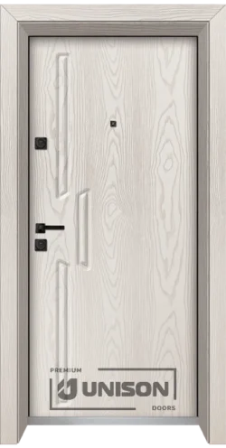 Входна врата Унисон Оптима 4568p, Бяла Мура