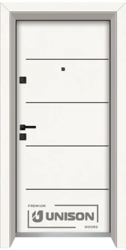 Входна врата Unison Laminor L-107, Класическо Бяло
